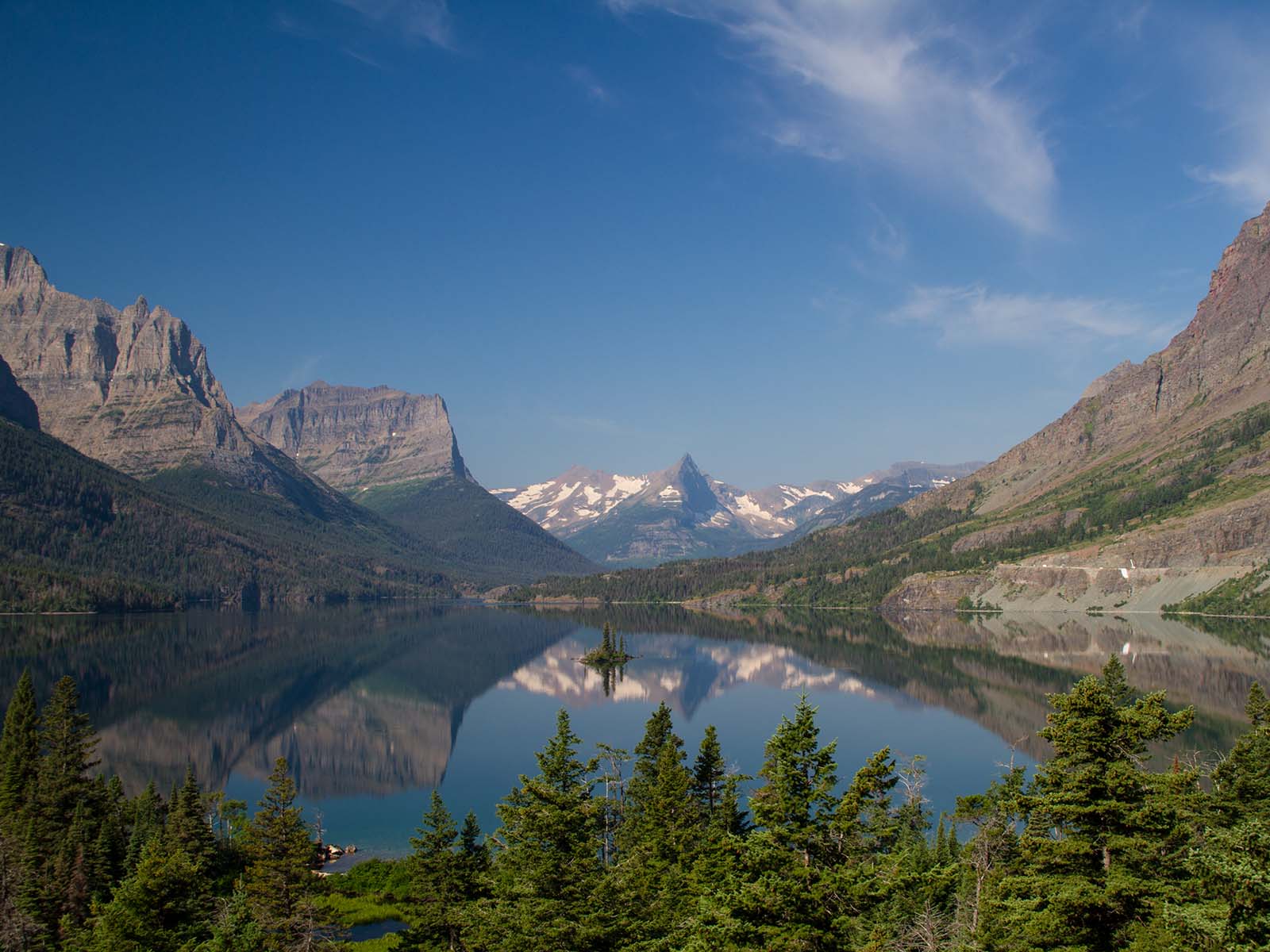 Glacier National Park, St. Mary's Lake - HD Wallpaper 