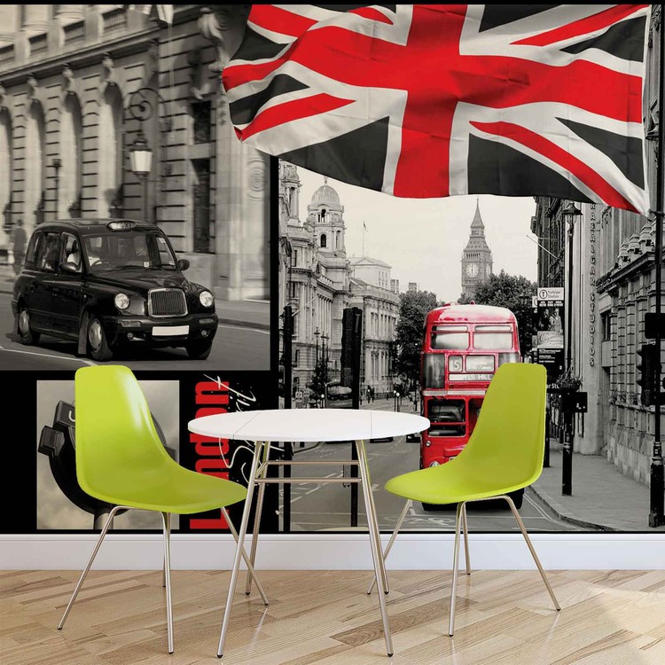 London Wallpaper Mural Carta Da Parati Londra 750x750 Wallpaper