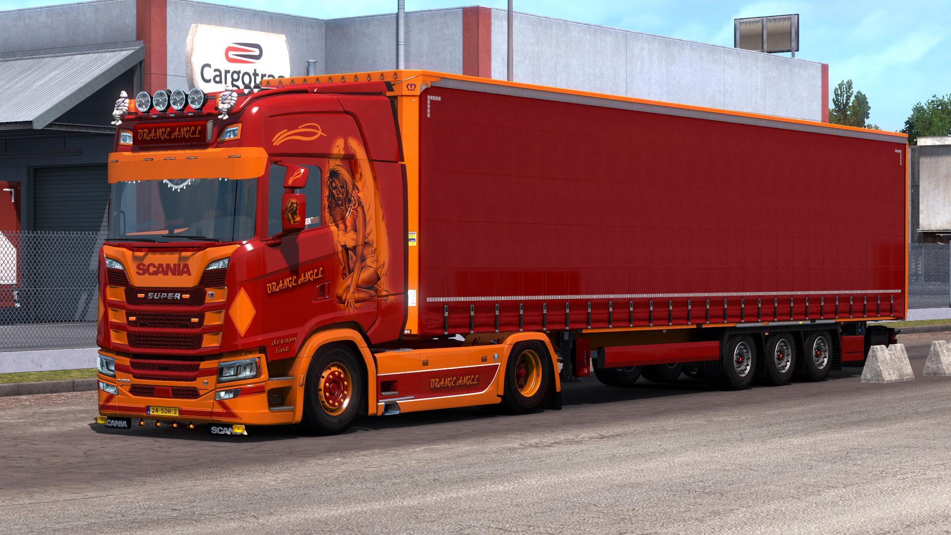 Scania S Next Gen Orange Angel Skin V1 - Ets 2 Scania S Skin - HD Wallpaper 