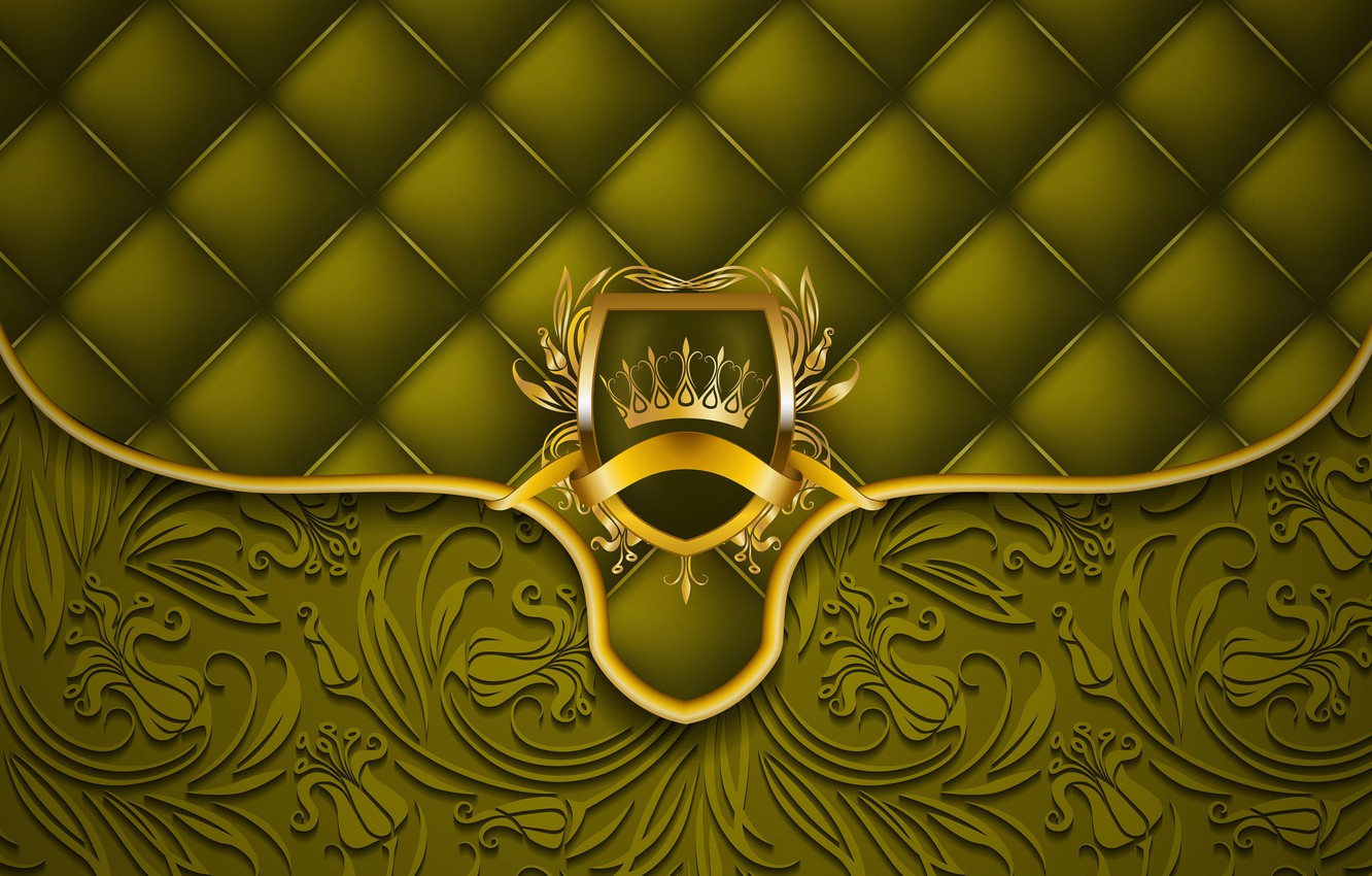 Photo Wallpaper Green, Retro, Background, Gold, Texture, - Purple Vector With Gold Frame Background - HD Wallpaper 