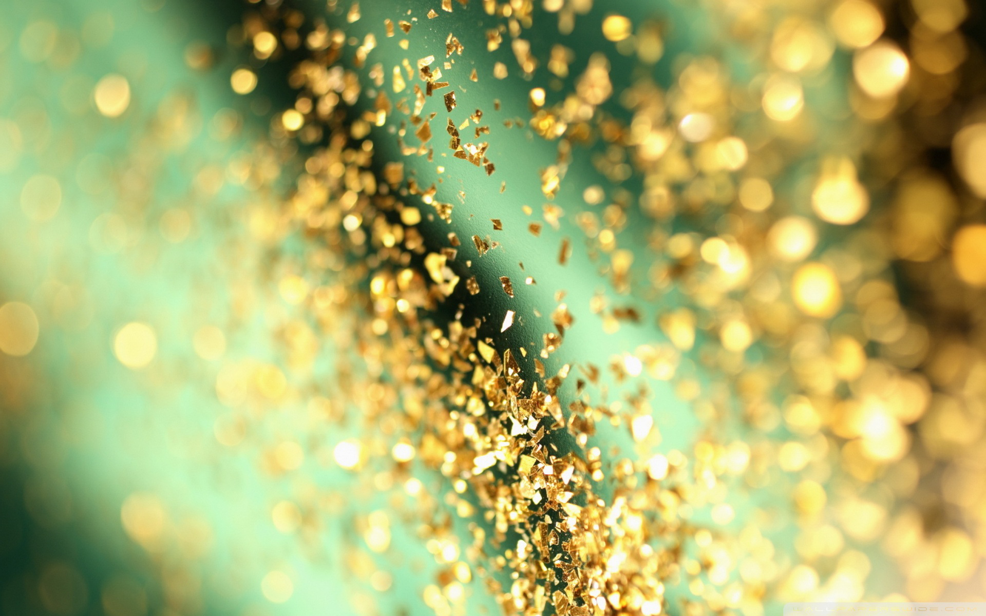 Mint Green And Gold Glitter Background - HD Wallpaper 