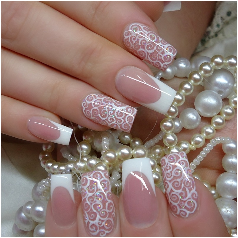 Acrylic French Nail Designs - Classy Elegant Nail Art - HD Wallpaper 