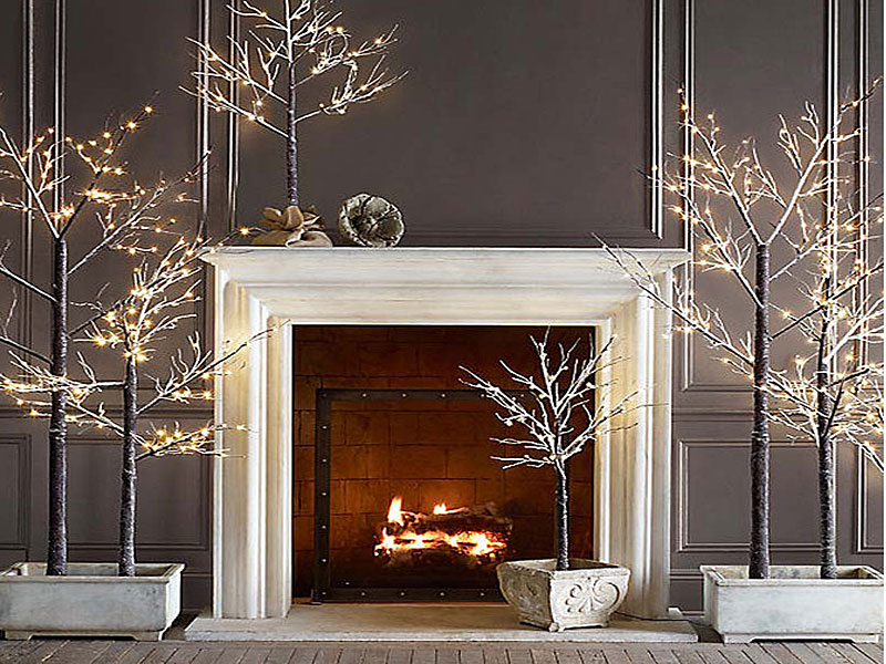 Stylish Silver And White Holiday Decoration Modern - Living Room Modern  Christmas Decor - 800x600 Wallpaper - teahub.io