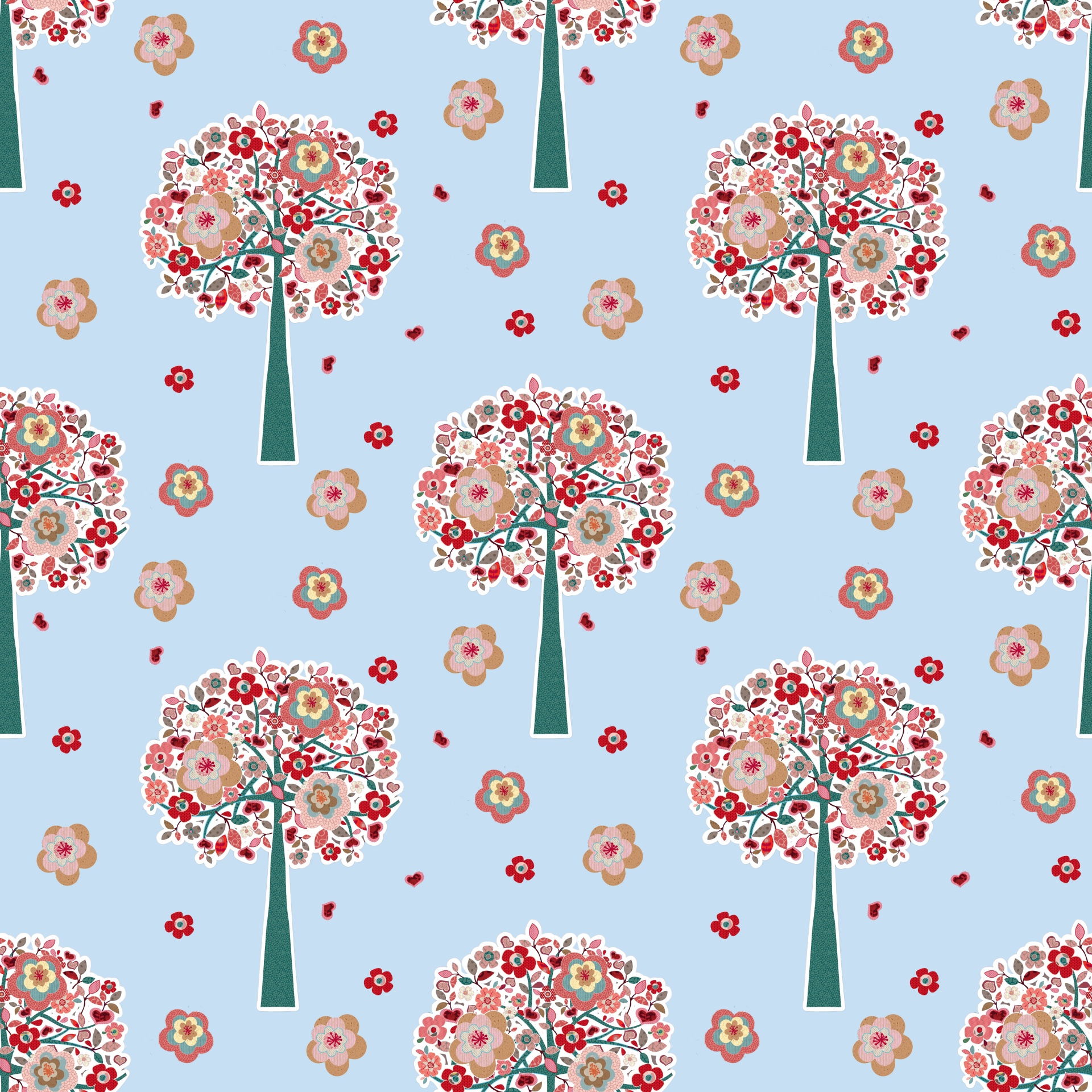 Floral Trees Tree Free Photo - Wallpaper - HD Wallpaper 