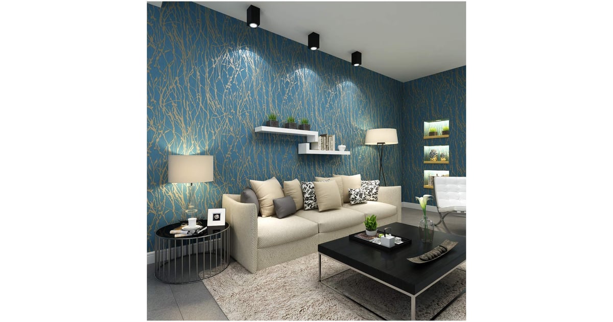 Chambre Bleu Canard Et Papiers Peint - HD Wallpaper 