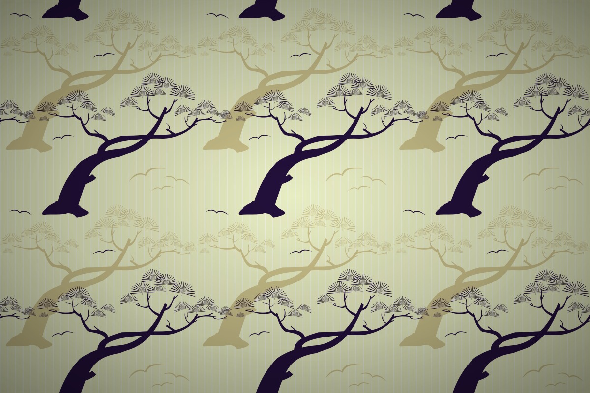 Art Nouveau Tree Patterns - HD Wallpaper 