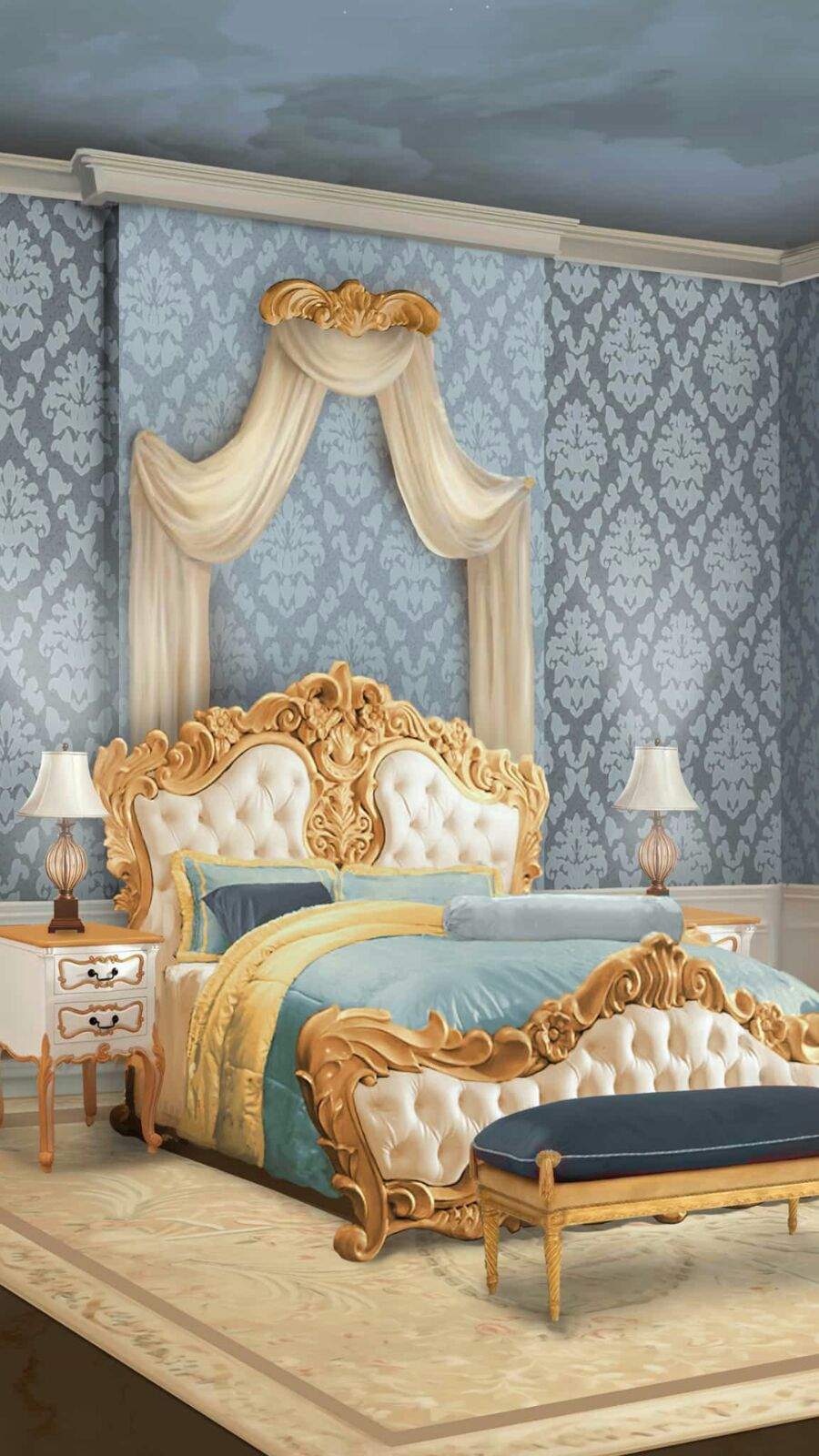 Bedroom - Royal Bedroom Backgrounds - HD Wallpaper 