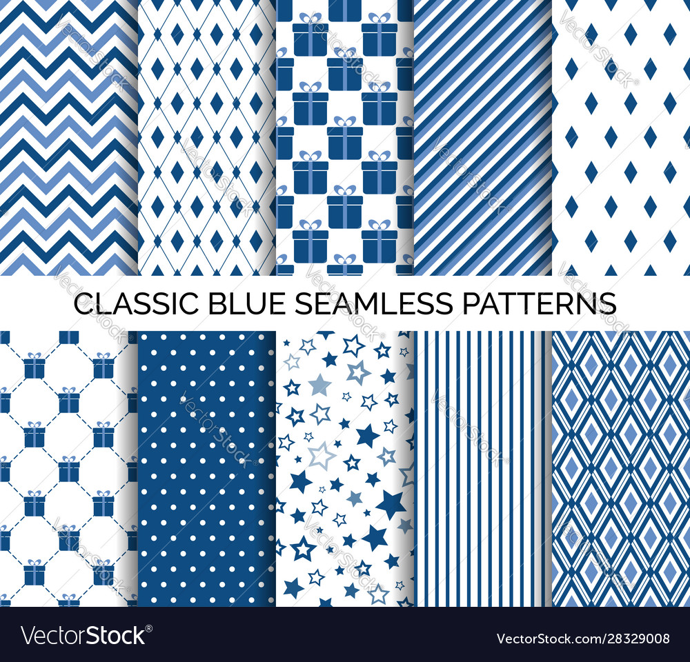 Patterns Classic Blue - HD Wallpaper 