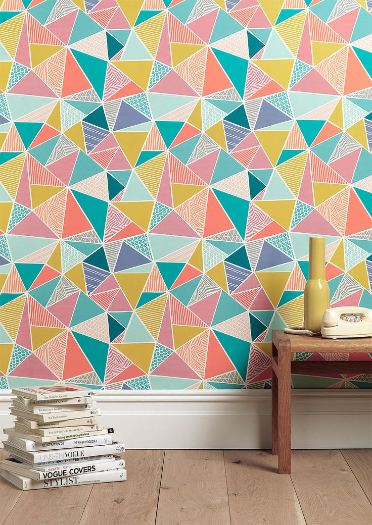 Colorful Geometric Wallpaper - Colourful Wallpaper Home - HD Wallpaper 