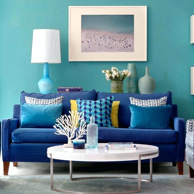 Living Room Blue Colour Combination - HD Wallpaper 