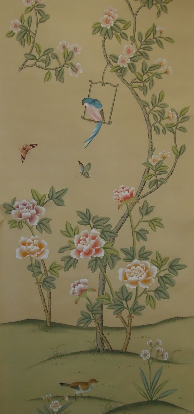 Silk Chinoiserie Wallpaper Uk 17 Best Ideas About Silk - Garden Roses - HD Wallpaper 