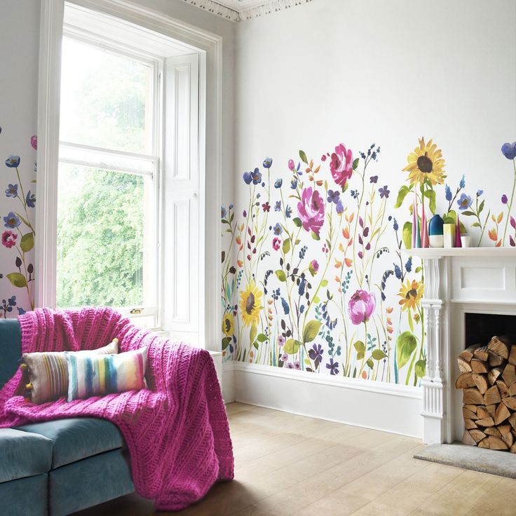 Bold Wallpaper Interior Living Room - HD Wallpaper 