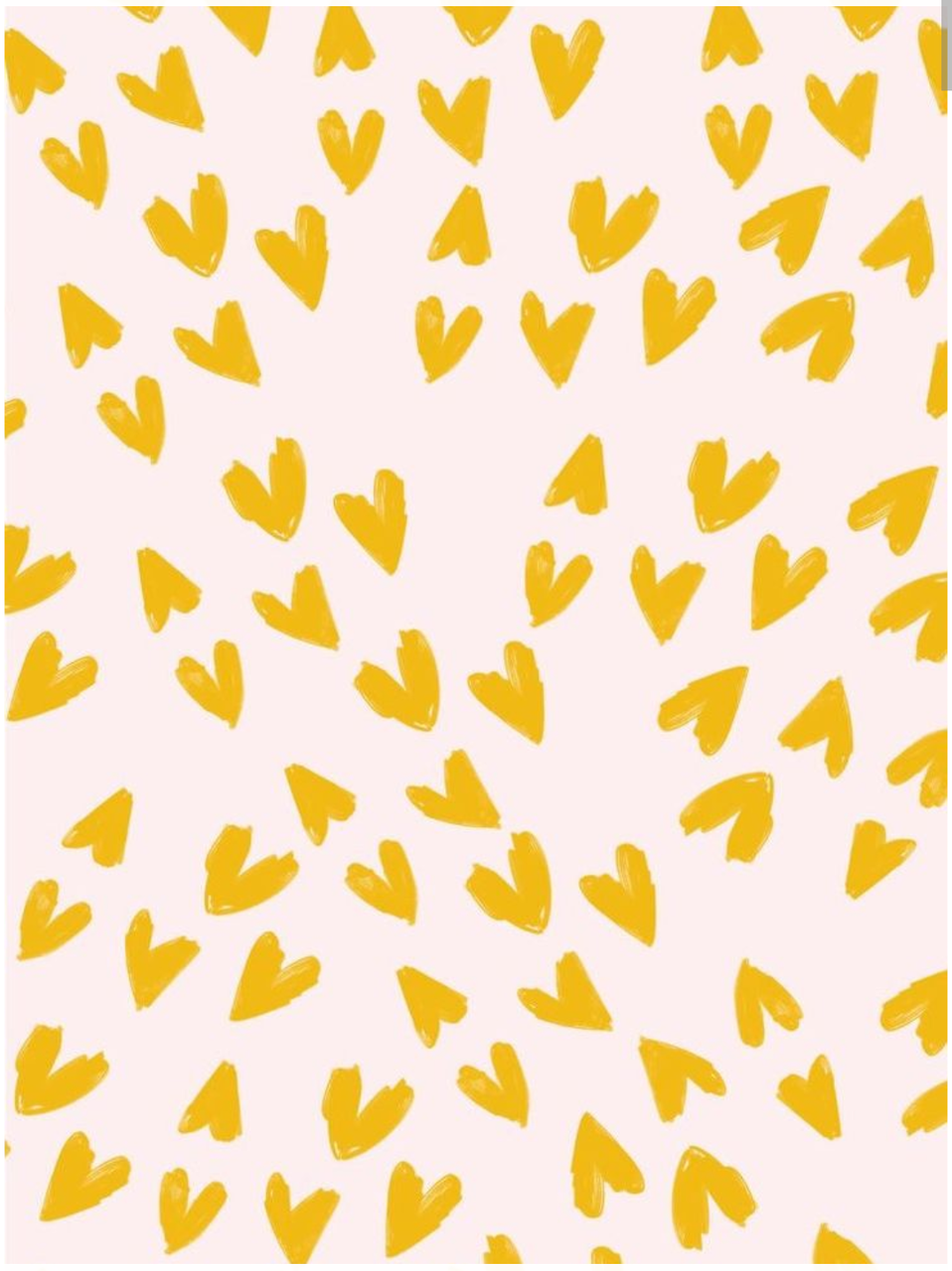 Wallpaper, Pattern, And Yellow Image - Cute Yellow Hearts Background - HD Wallpaper 