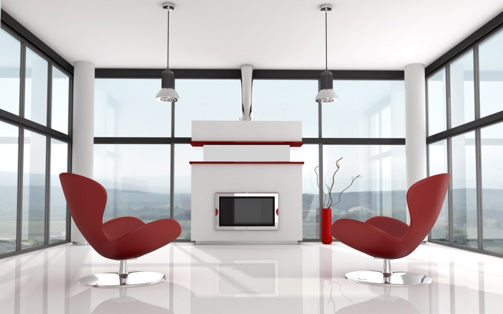 Enchanting Futuristic Interior Design Wide Wallpaper - Futuristic Living Room - HD Wallpaper 