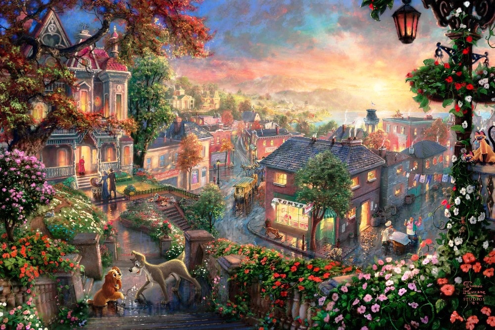 Lady And The Tramp Background - HD Wallpaper 