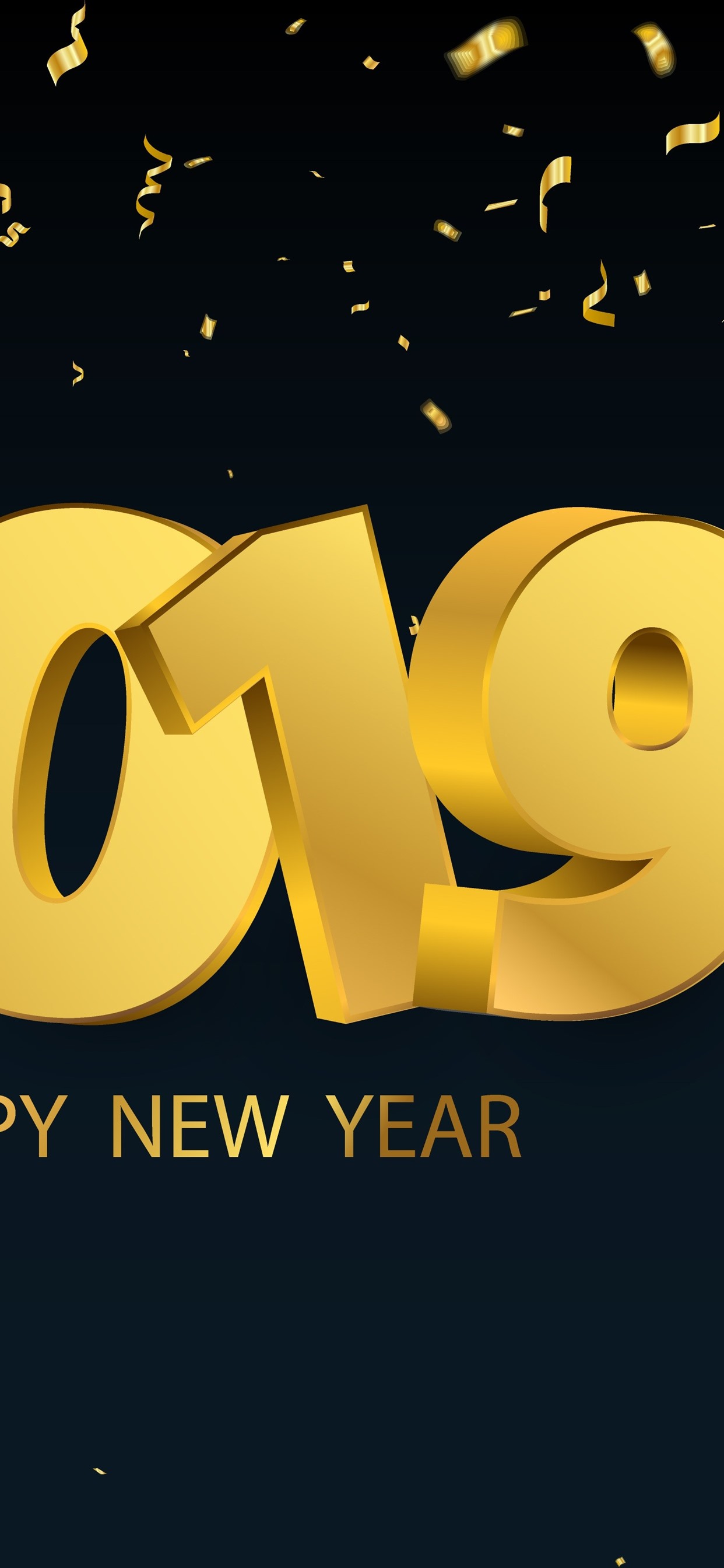Iphone Wallpaper Happy New Year 2019, Golden Style - 2019 Happy New Year - HD Wallpaper 
