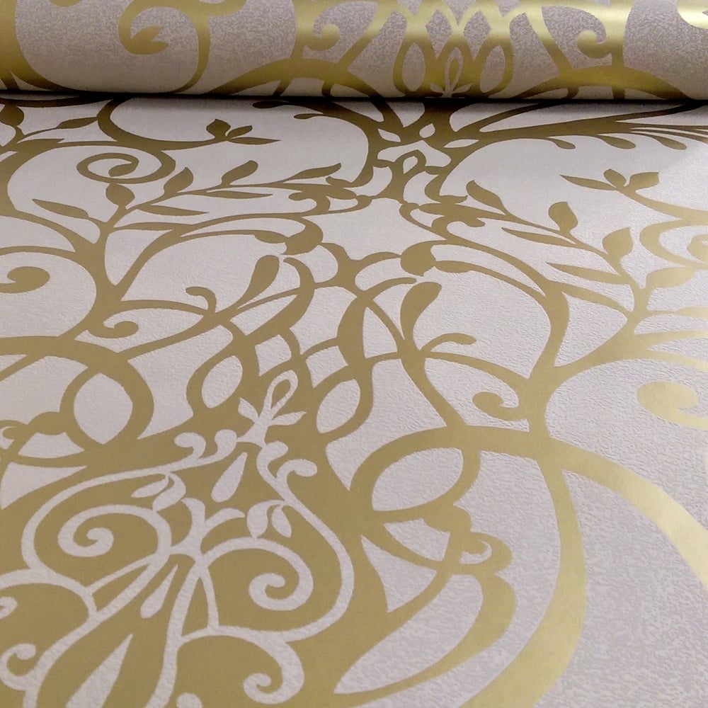 Deco Green And Gold Wallpaper Uk - HD Wallpaper 