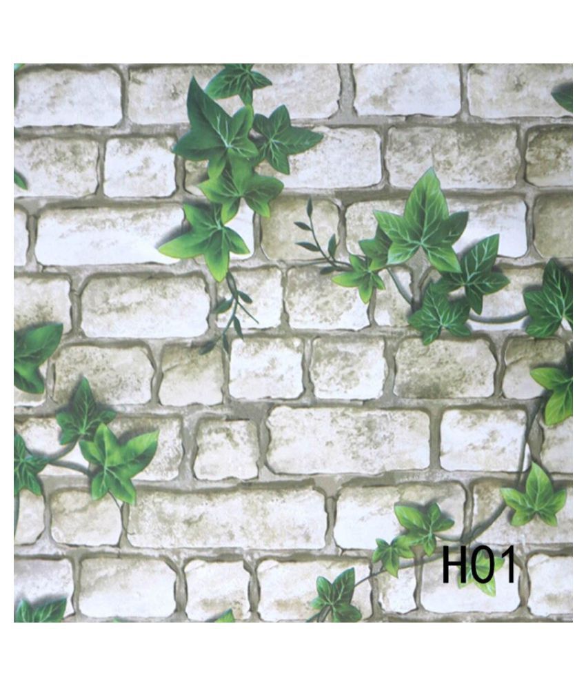 Brick Wall With Vines Decal - HD Wallpaper 