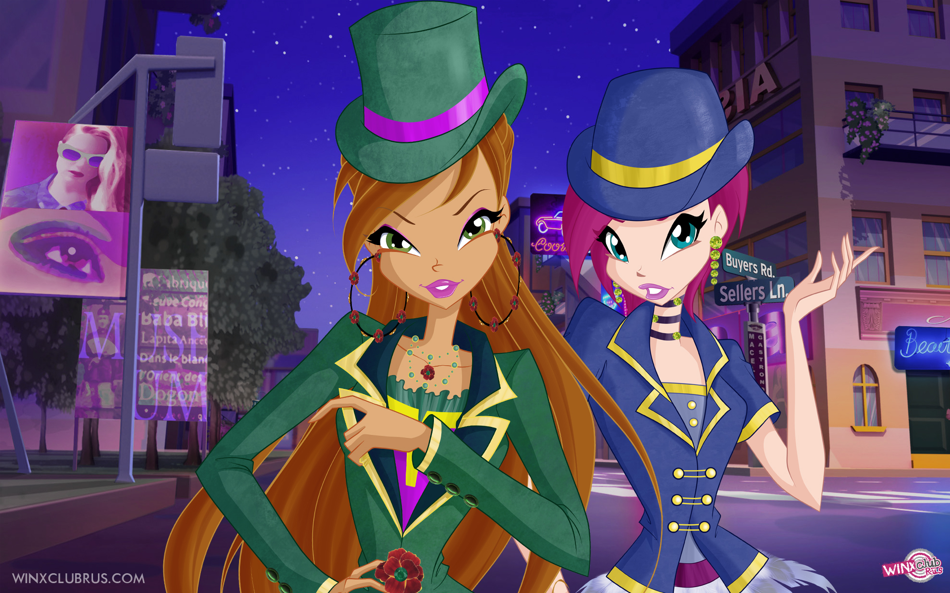 Winx Club Halloween Style Wallpaper Flora And Tecna - Winx Flora And Tecna - HD Wallpaper 