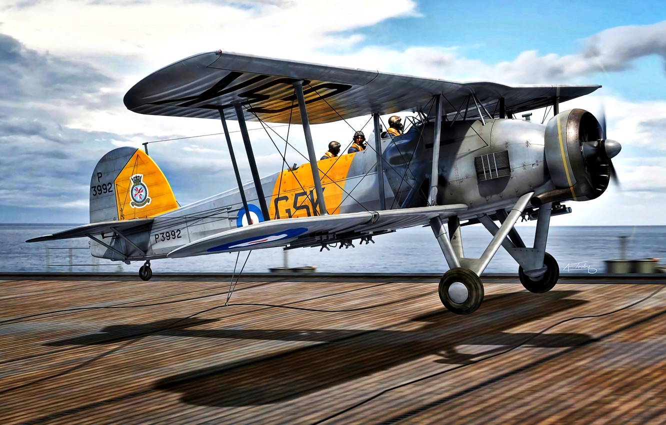 Photo Wallpaper Uk, Deck, Bomber-torpedo, Royal Navy, - Airfix Fairey Swordfish Mk 1 - HD Wallpaper 