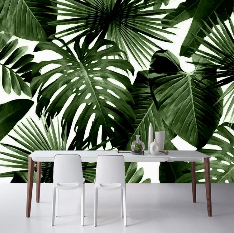 Banana Leaves Wall Mural - HD Wallpaper 