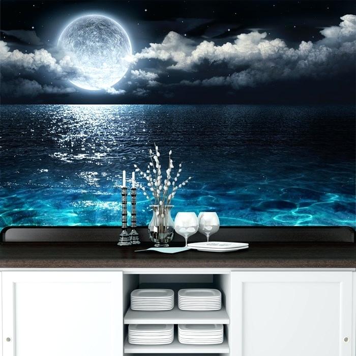 Download Ocean Wallpaper For Walls Paper Beach Themed Wallpaper Moon