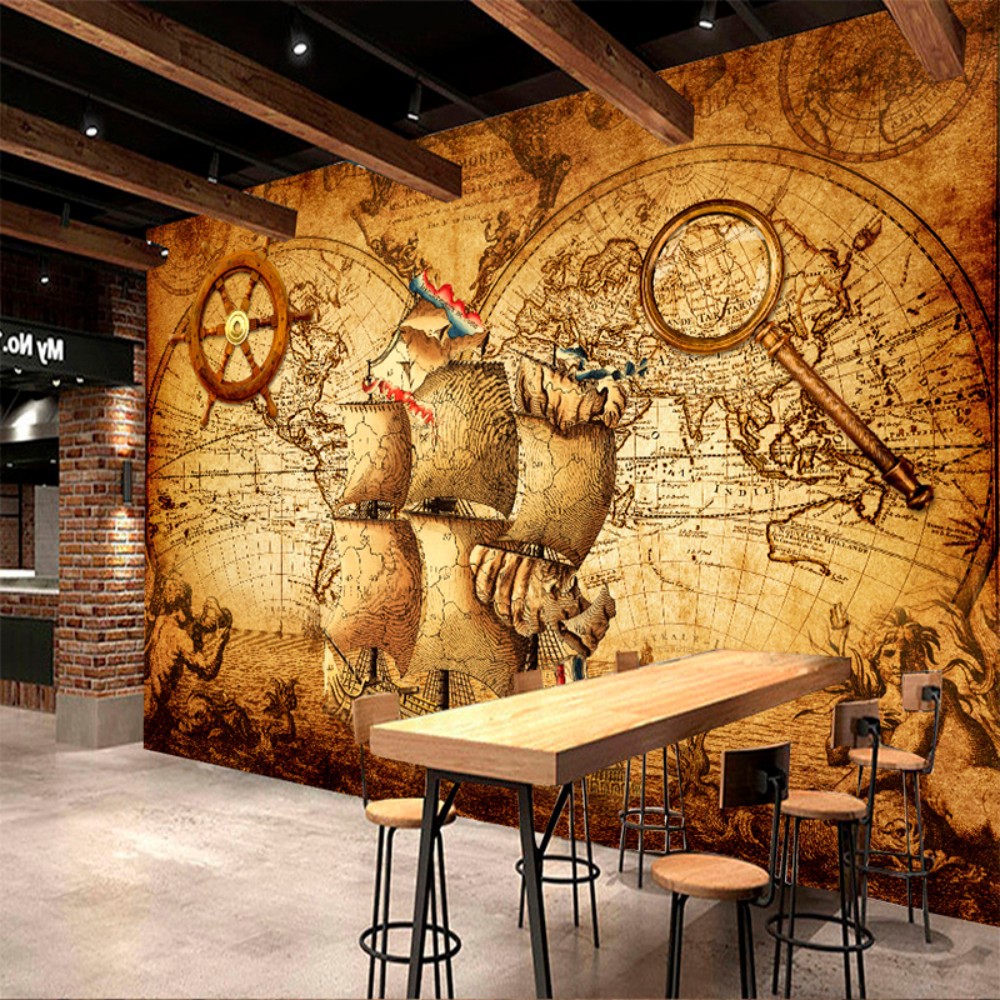 Vintage Nautical Map - HD Wallpaper 