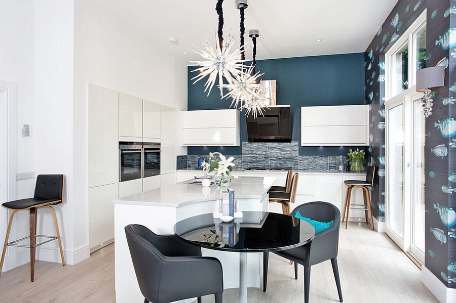 Kitchen With Living Room - HD Wallpaper 