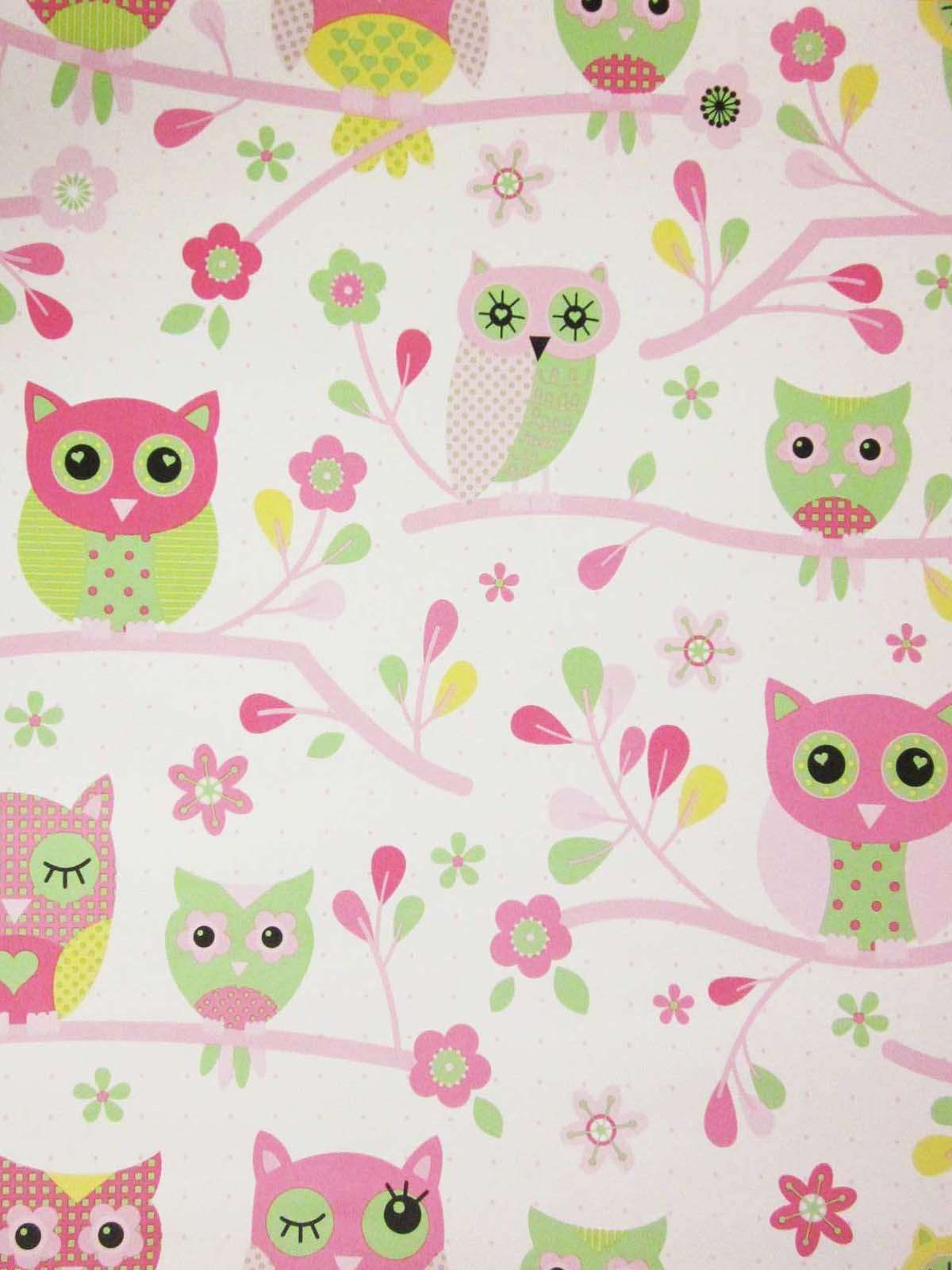 Pink Owl Background - HD Wallpaper 