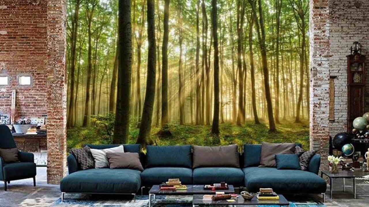 Brick Wall Finish Interior - HD Wallpaper 