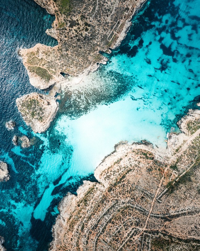 Malta, Island, Water, Top View, Aqua, Coast - Malta Background Iphone - HD Wallpaper 
