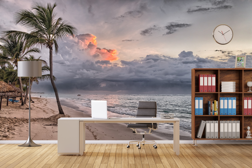 Beach Wallpaper Home Office - HD Wallpaper 