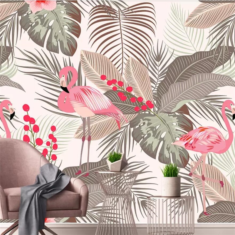 Simple Tropical Mural For Walls - HD Wallpaper 