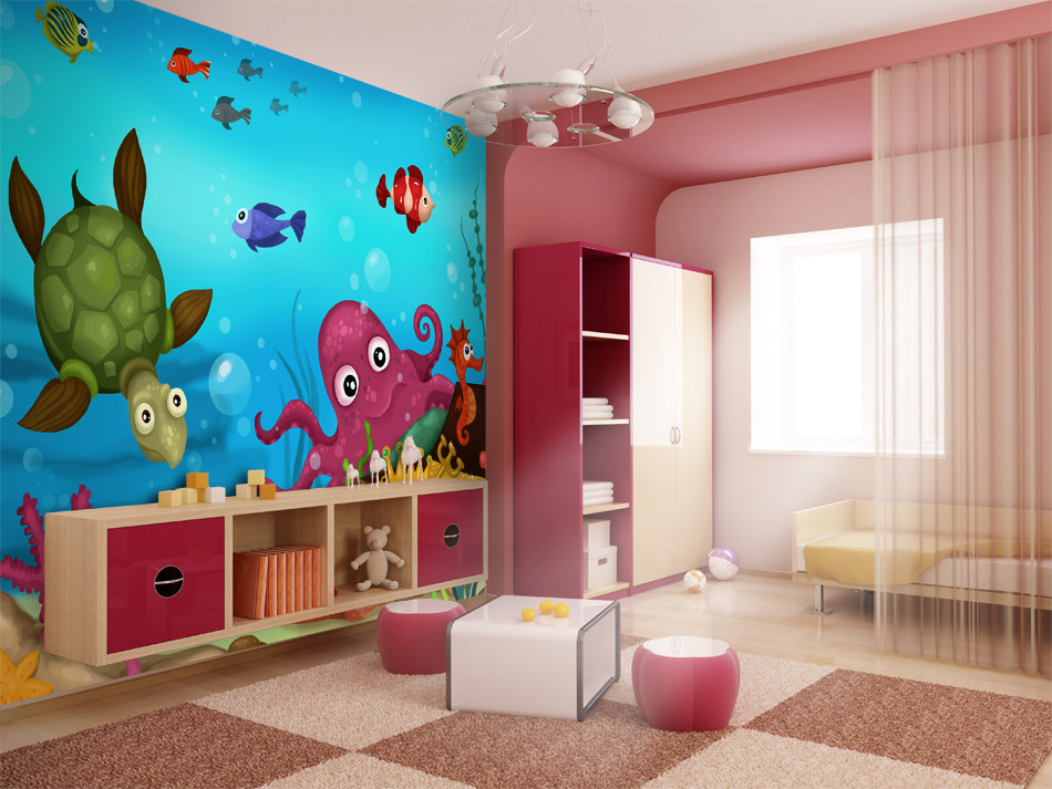 Photo Wallpaper Treasure On The Ocean Floor - Bedroom Color Ideas 2017 - HD Wallpaper 