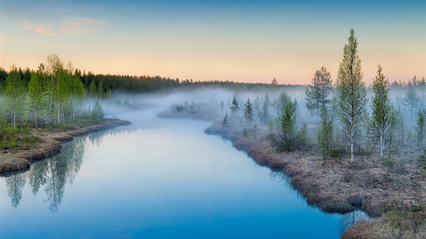 Rivers Mist Rising-nature Theme Wallpaper2015 - Suomi Landscape - HD Wallpaper 