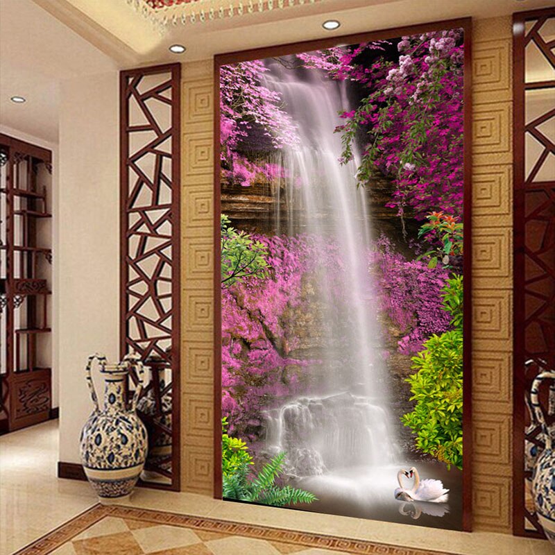 Flower Waterfall Wallpaper 3d - HD Wallpaper 