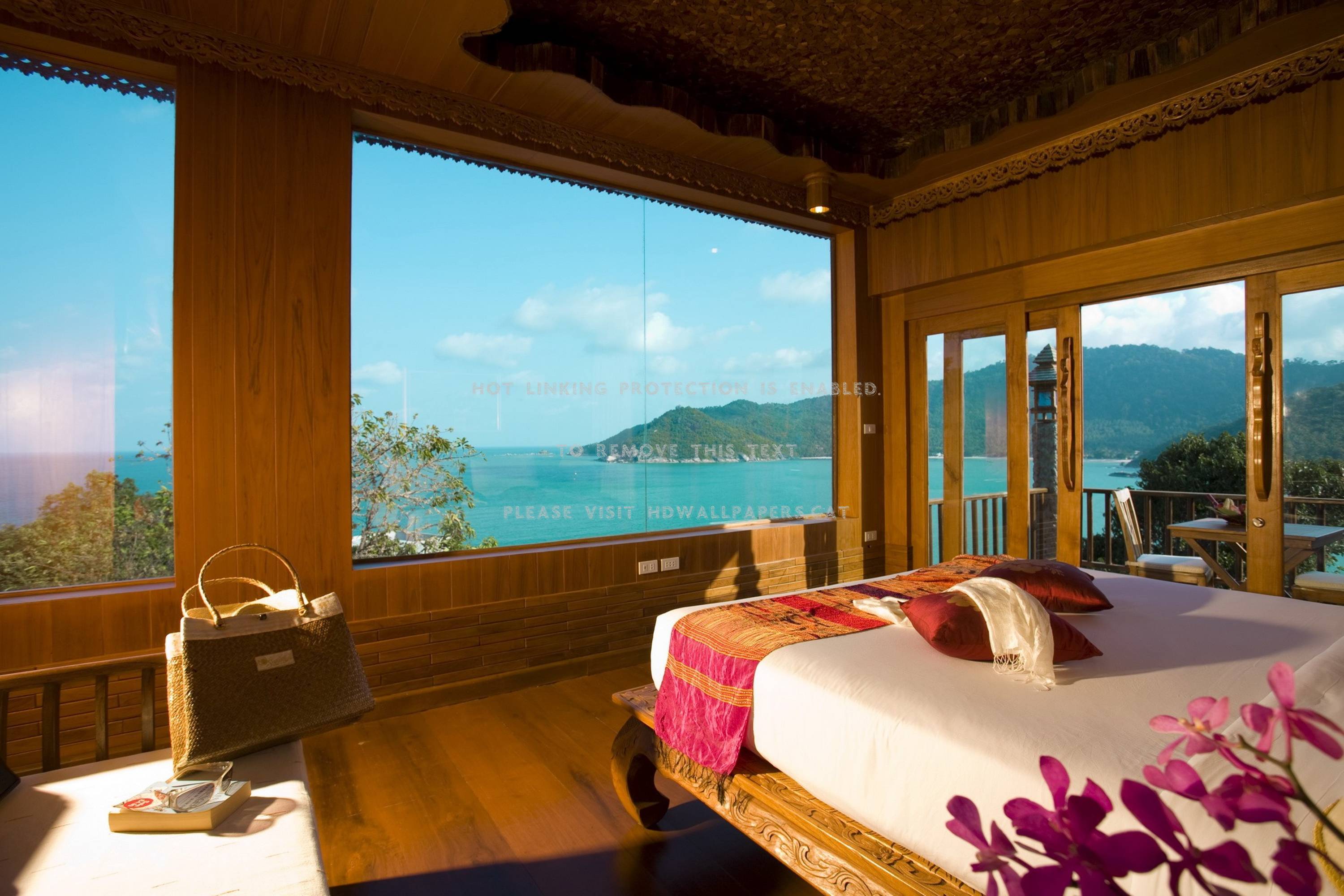 Beautiful Beach View Villa Ocean Bedroom - Santhiya Koh Phangan Resort & Spa Room - HD Wallpaper 