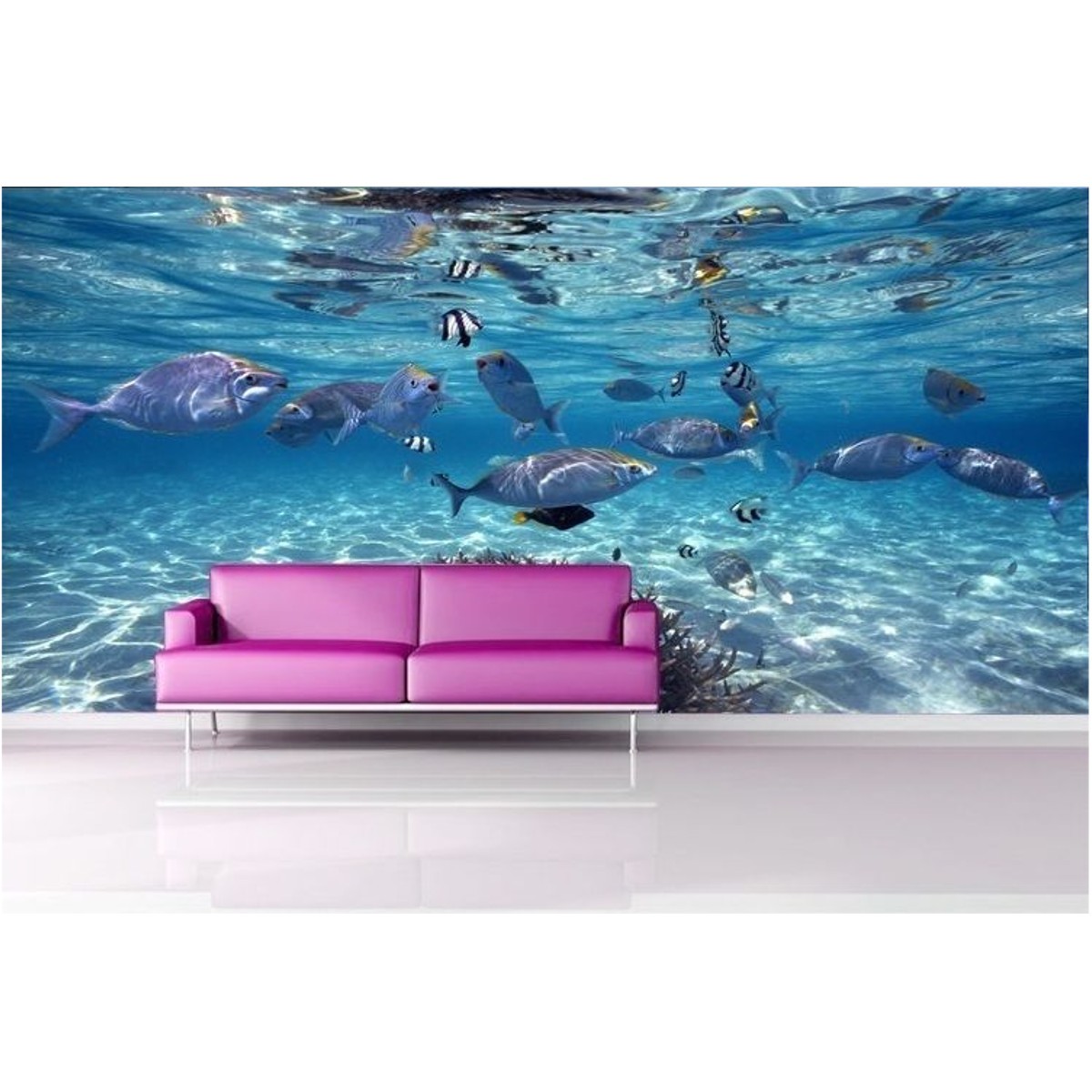 Custom 3d Wall Under Water Murals - HD Wallpaper 
