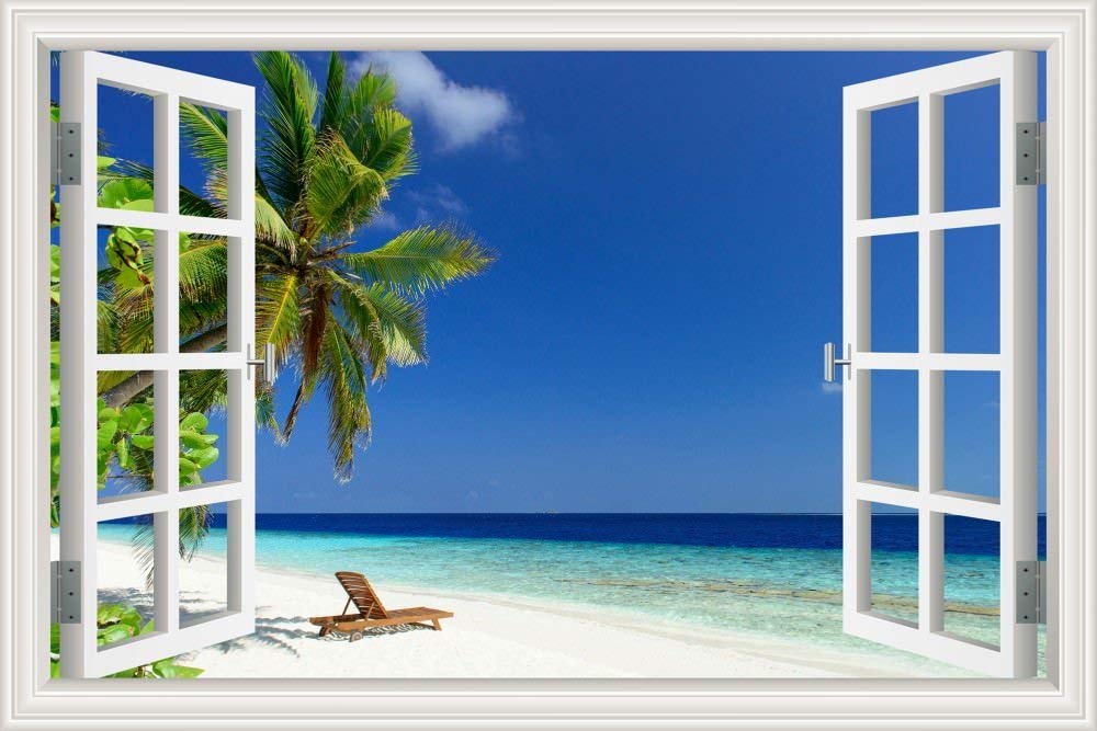 3d Window View Wall Stickers - HD Wallpaper 