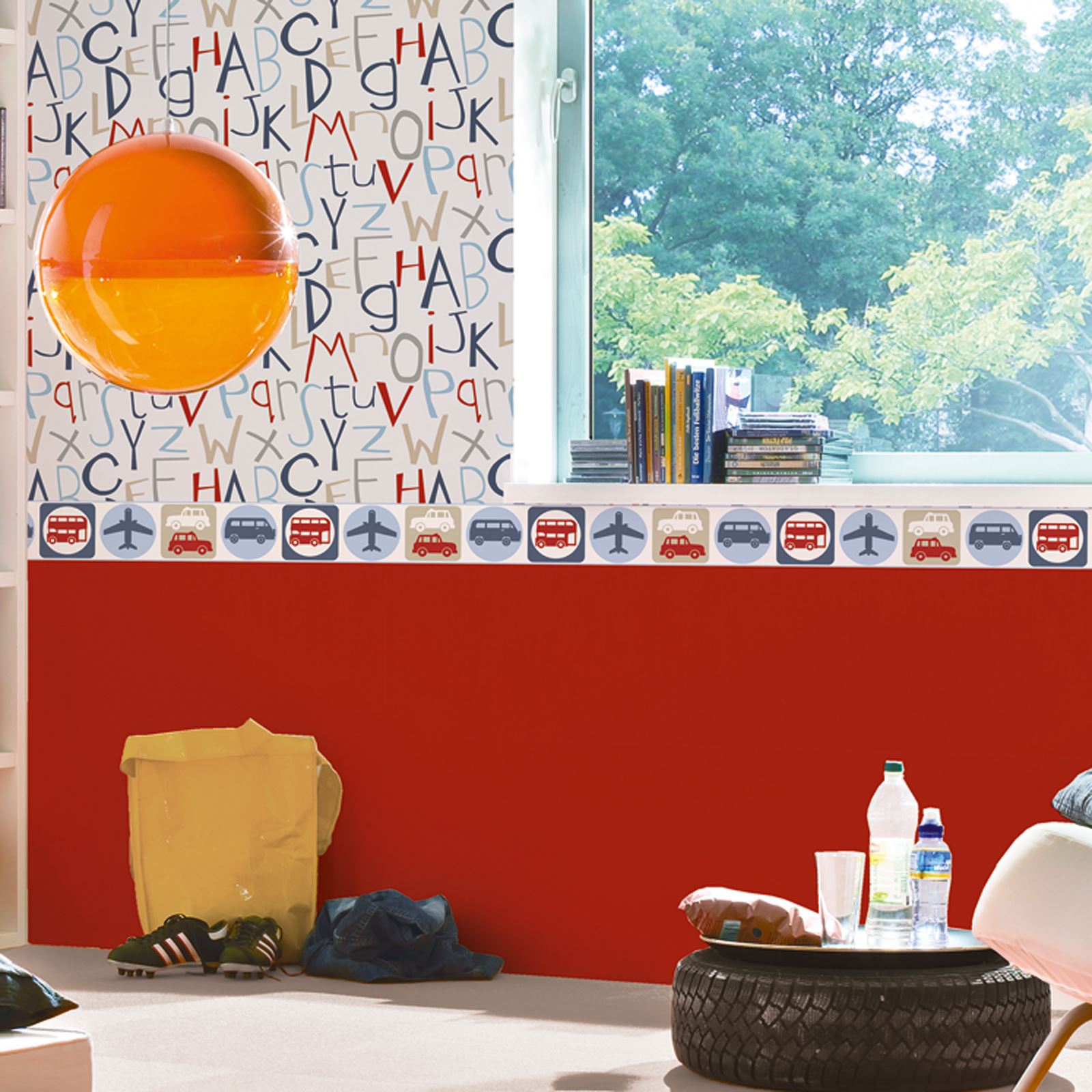 Boys Themed Wallpaper Borders Kids Bedroom Cars Dinosaur - Wallpaper - HD Wallpaper 