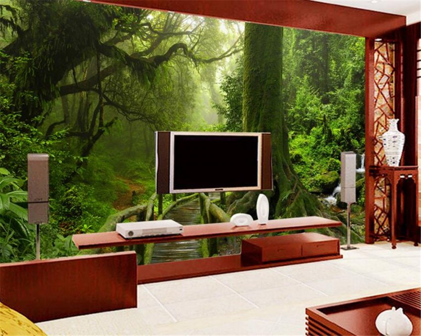 African Themed Wallpaper - Nature Forest And Stream - HD Wallpaper 