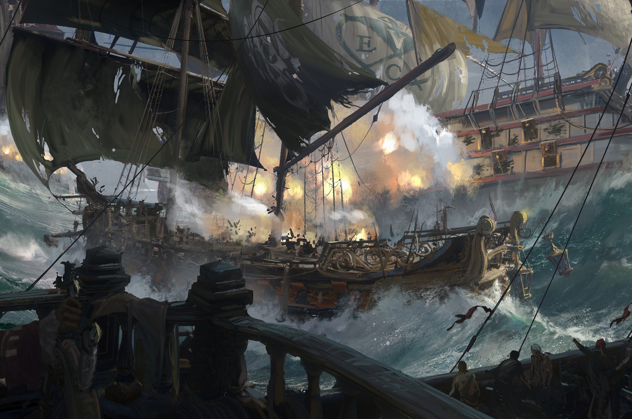 Skull And Bones, Sea Battle, Ships - Skull And Bones - HD Wallpaper 
