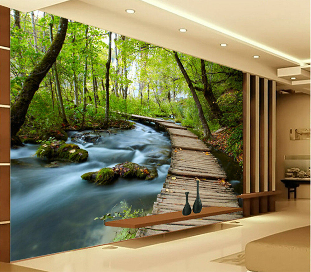 3d Wallpaper Bedroom Mural Modern Embossed Scenery - Sharp Lc 40cfe5111k - HD Wallpaper 