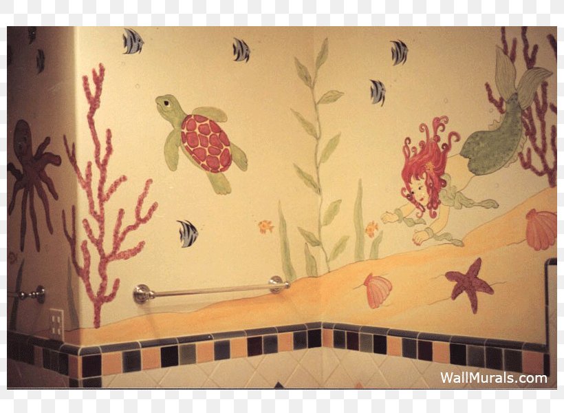 Mural Wall Bathroom Painting Wallpaper, Png, 800x600px, - Mural - HD Wallpaper 