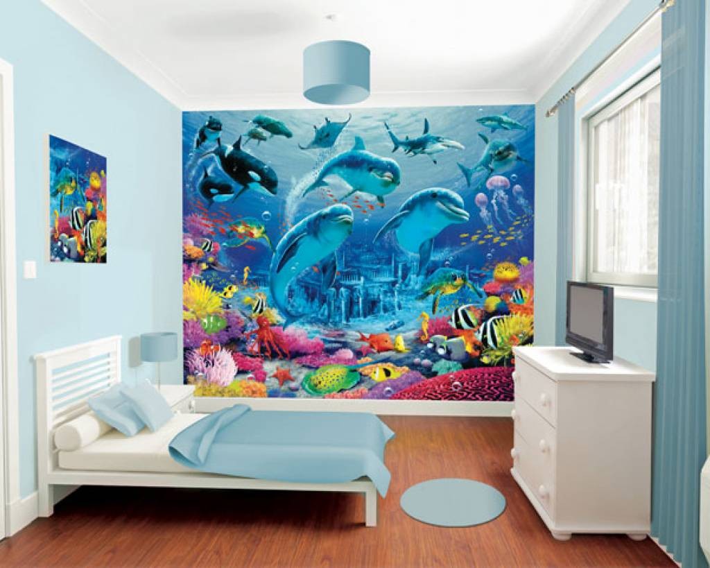 Diy Ocean/beach Theme Bedroom Ideas For Kids - Ocean Themed Bedroom Walls - HD Wallpaper 