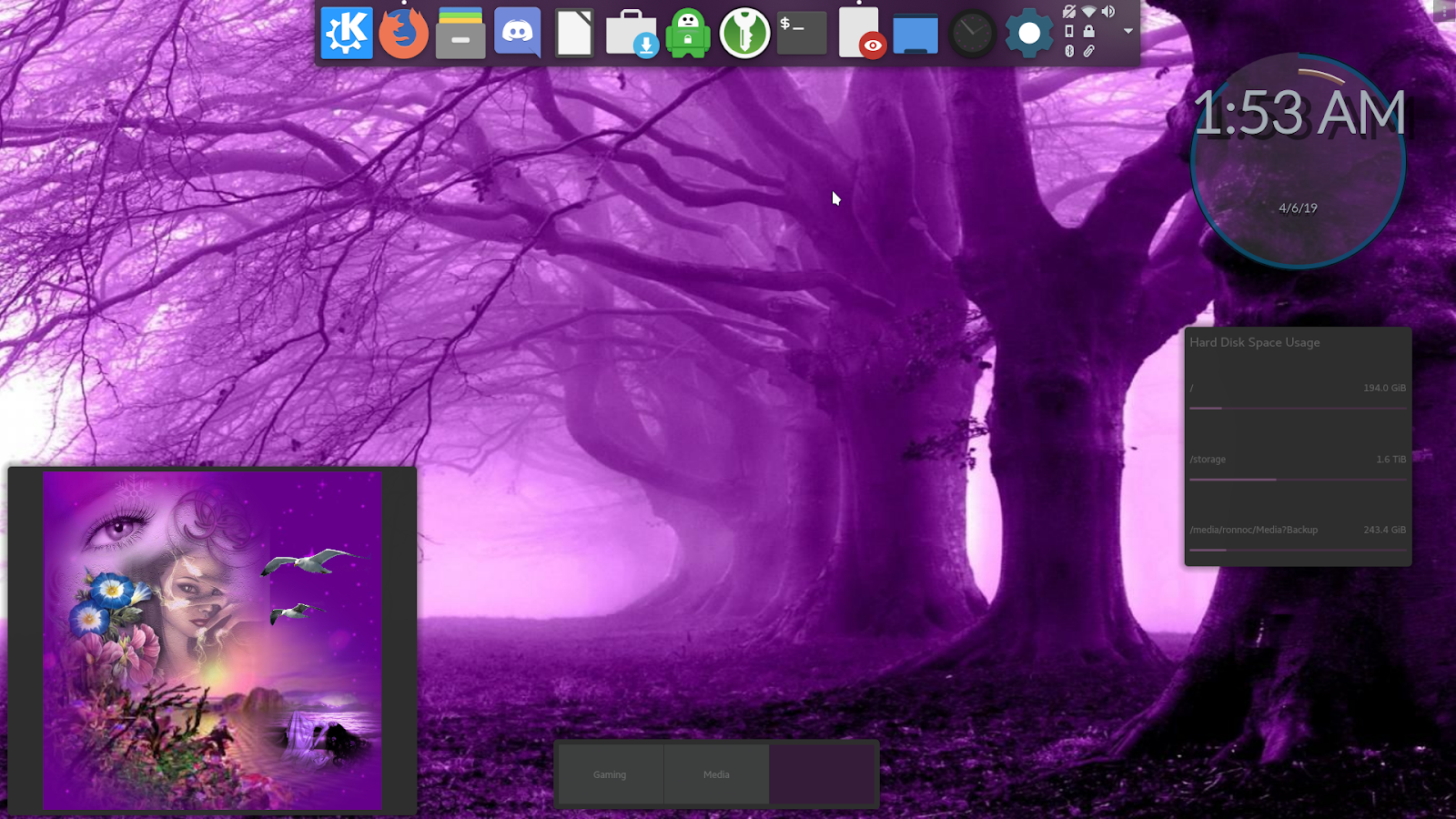 Another Purple Look With A Downloaded Wallpaper To - Purple Land - HD Wallpaper 