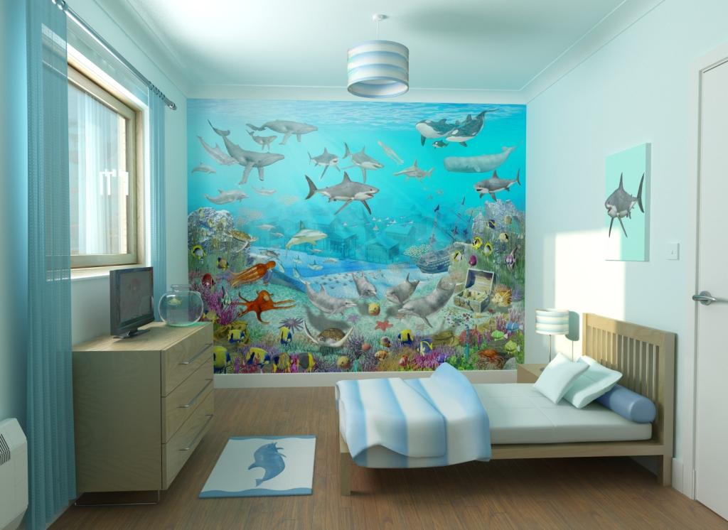 Bedroom Wallpaper - Ocean Style Bedroom Ideas - HD Wallpaper 