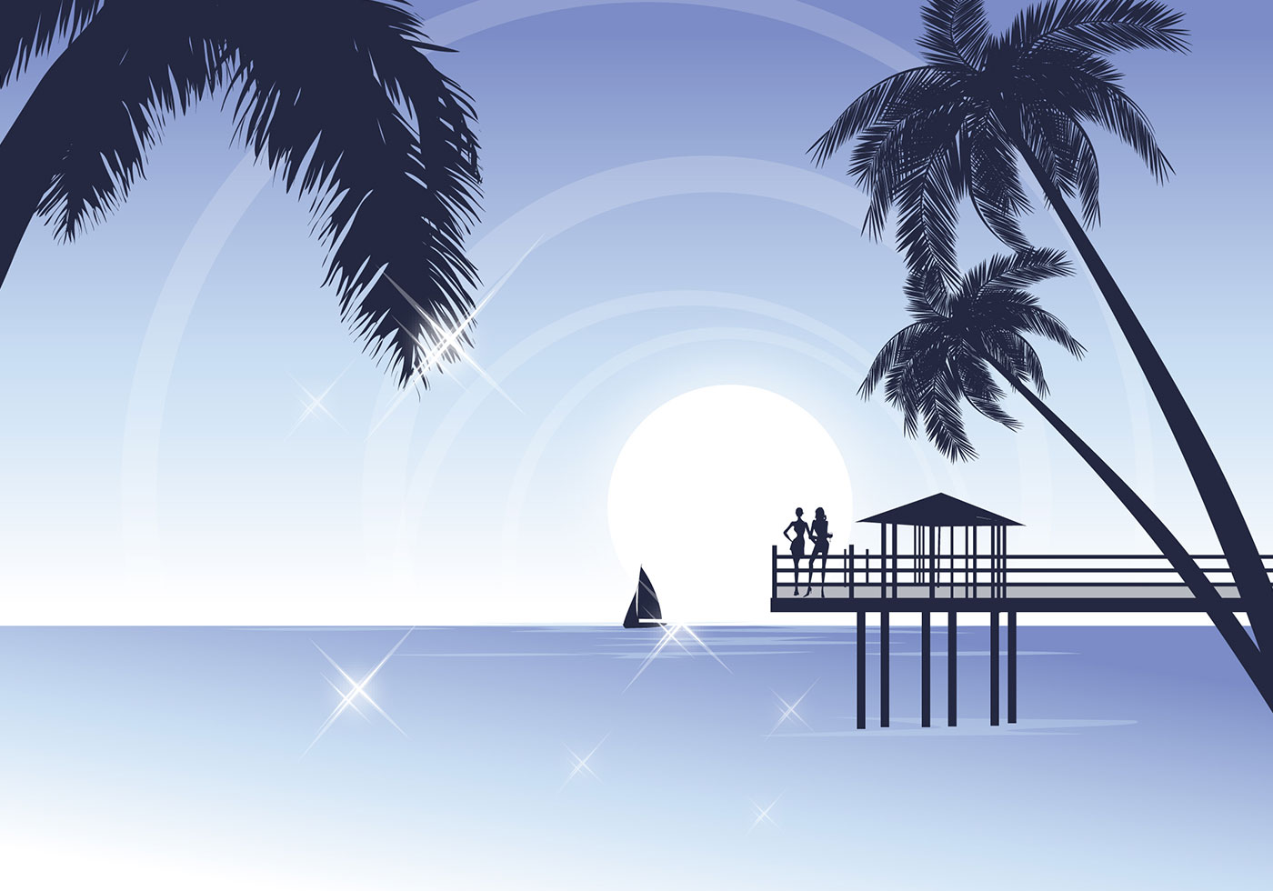 Tropical Beach Wallpaper - Beach Clipart Pink - HD Wallpaper 