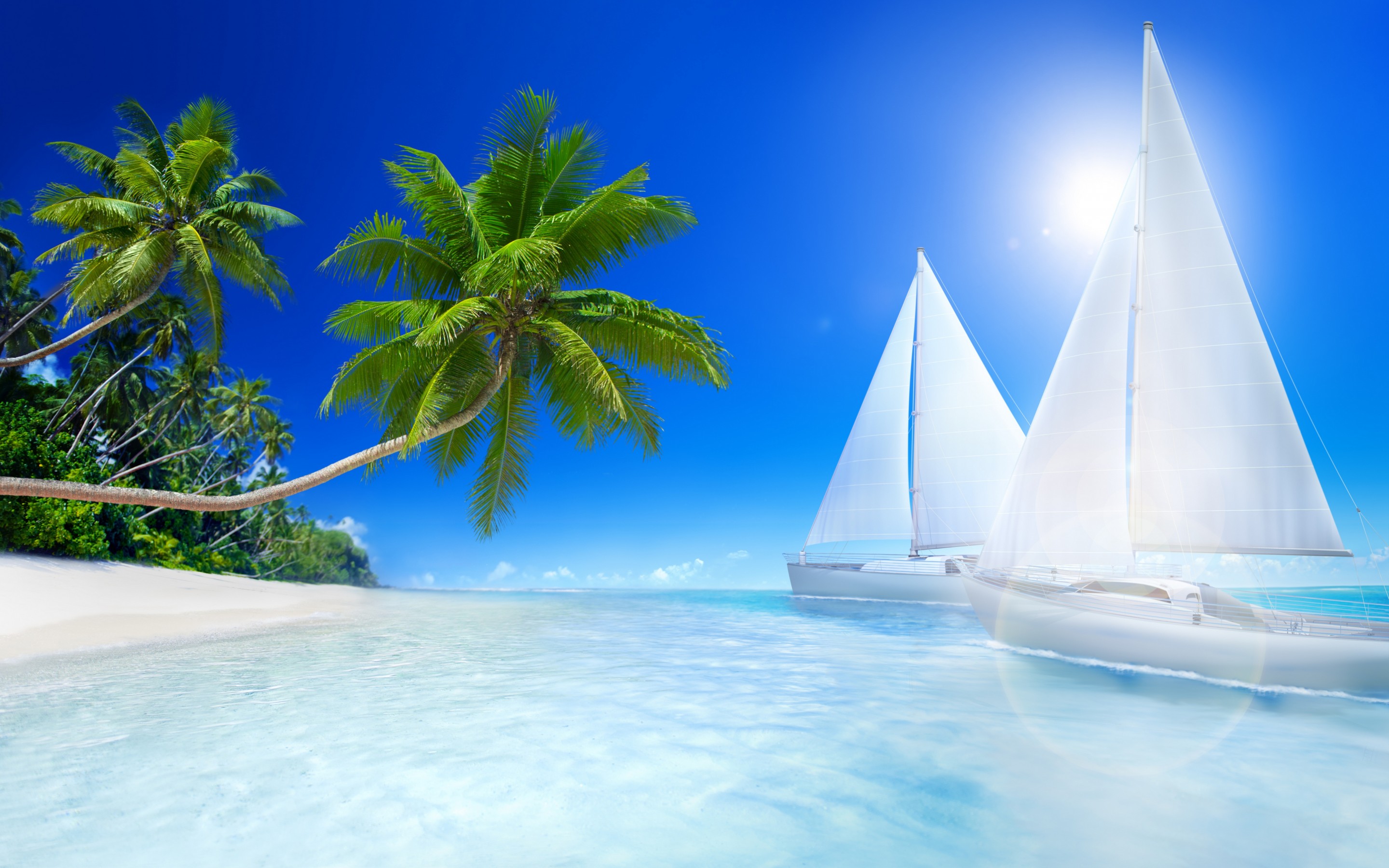 Tropical Beach Screensavers And Wallpaper - Beach High Resolution Desktop Backgrounds - HD Wallpaper 