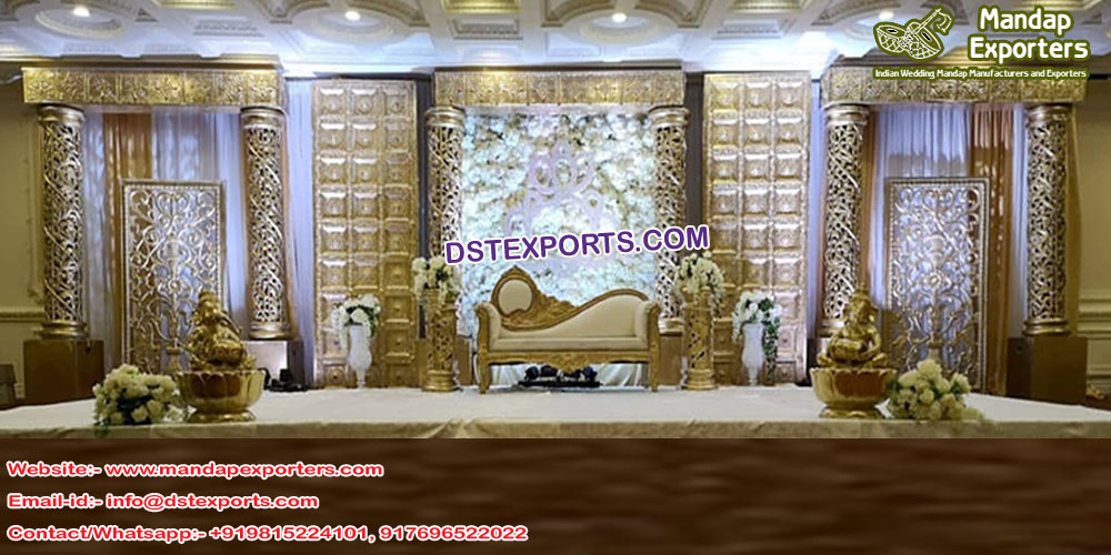 Muslim Wedding Mughal Theme Stage Decor - Wedding - HD Wallpaper 